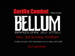 ‘Bellum BJJ’ Seminar Nov.3